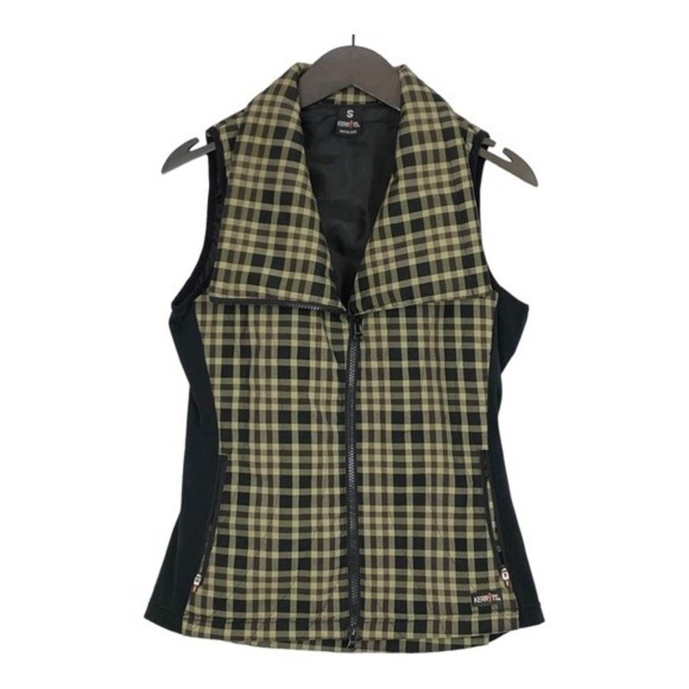 Kerrits Plaid Vest - Green and Black